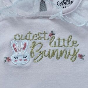 Baby Essentials Pink 'Cutest Little Bunny' Bodysuit